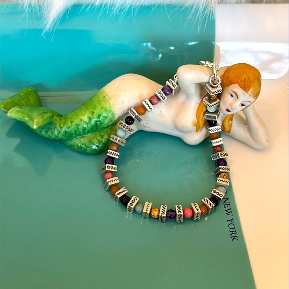 ⭐️KM⭐️Brighton CONFETTI semiprecious multicolor Silver Necklace Bracelet Earring - Picture 9 of 16